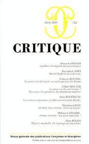 Critique, no.744, mai 2009