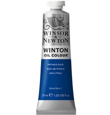 Peinture à l'huile Winton Winsor & Newton 37ml Bleu de phtalocyanine PB15