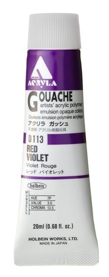 Gouache Acryla Holbein 20ml Violet rouge D113