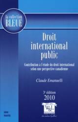 Droit international public :  Contribution à l'étude du  droit in
