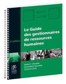 Guide des gestionnaires des ressources humaines : 3e édition