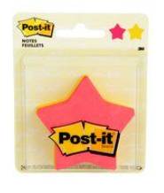 Bloc de feuillets collants Post-it forme d'Étoile (Paquet de 2x75 feuillets)  