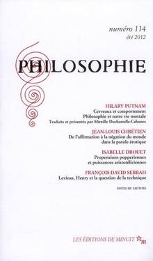 Philosophie, no.114, été 2012