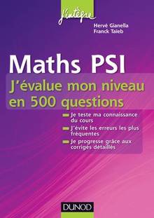 Maths PSI Jévalue mon niveau 500 questions