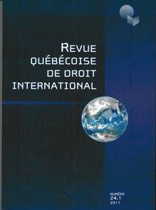 Revue Québécoise de droit international 24.1 2011       ÉPUISÉ