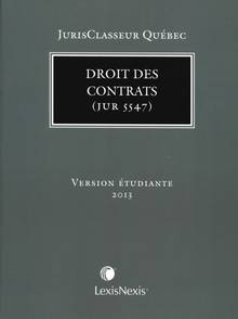 Droit des contrats (JUR 5547) : Version étudiante 2013