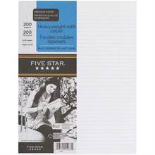 Feuilles mobiles lignées épaisses Five Star 11'x8.5' (Paquet de 200)  05237