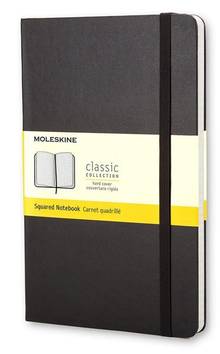 Carnet de notes rigide quadrillé Moleskine Classic 240p. Large 13x21cm Noir