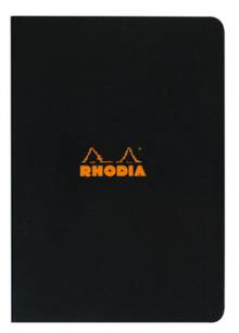 Cahier de notes piqué ligné Rhodia A4 Noir                    119169