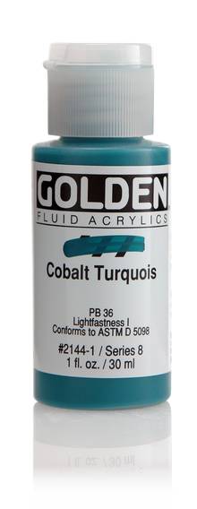 Acrylique Golden Fluide 30 ml/1 oz Turquoise cobalt PB36