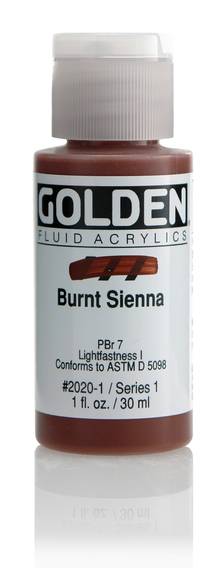 Acrylique Golden Fluide 30 ml/1 oz Terre Sienne Brulée PBr7