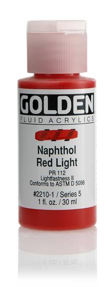 Acrylique Golden Fluide 30 ml/1 oz Rouge naphtol clair PR112