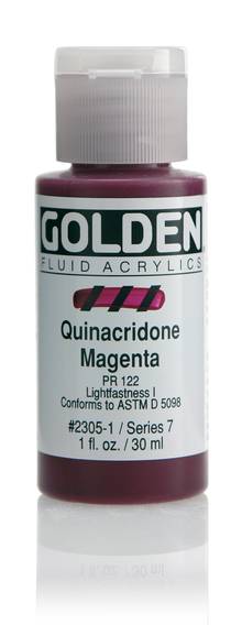 Acrylique Golden Fluide  30 ml/1 oz Magenta quinacridone PR122