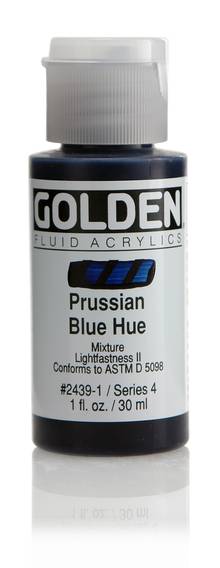 Acrylique Golden Fluide 30 ml/1 oz Bleu prusse imitation PBk9/PB15:0/PV23