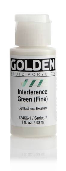 Acrylique Golden Fluide 30 ml/1 oz Vert interférence, (fin)