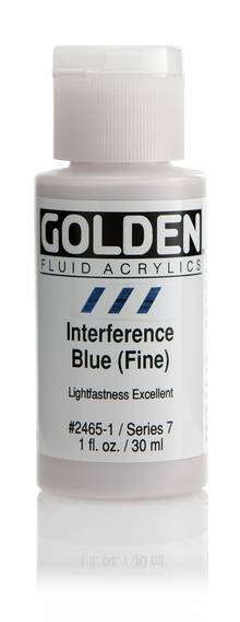 Acrylique Golden Fluide 30 ml/1 oz Bleu interférence, (fin)