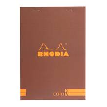 --Bloc-notes agrafé ligné Rhodia coloR no.16 A5 Chocolat 16963
