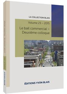 Bail commercial - Deuxième colloque - 2015