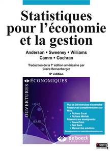 Statistiques pour l'économie et la gestion : 5e édition