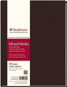 Cahier techniques mixtes Mixed Media Strathmore 8.5'' x 11'', 64 p, couv. rigide 566-8