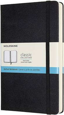 Carnet de notes rigide pointillé Moleskine Classic 240p. Large 13x21cm Noir