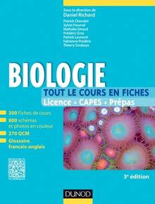 Biologie : tout le cours en fiches :  3e édition