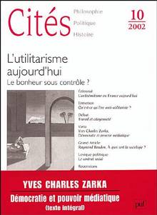 Revue Cités, no 10, 2002 : L'utilitarisme aujourd'hui