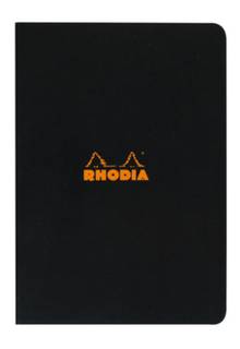 Cahier de notes piqué   pointillés   Rhodia A5 Noir           119186