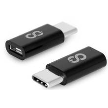 Adaptateur LOGiiX - Micro USB (F) vers USB-C (M) - Paquet de 2 - Noir