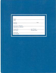 Cahier de Laboratoire Blueline   rigide ligné avec marges 200p. 20.3x26.7cm Bleu      