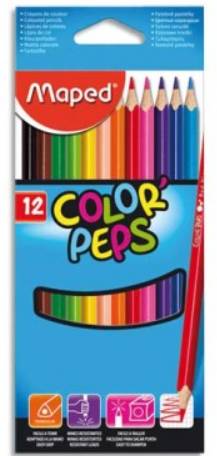 Crayon de couleur Maped Color'Peps Ass. (Boite de 12)  183212