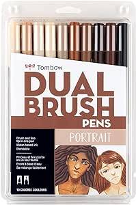 Feutres pinceaux Tombow Dual Brush, ensemble 10 couleurs Portrait