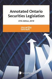 Annotated Ontario Securities Legislation, 47th Edition, 2018
