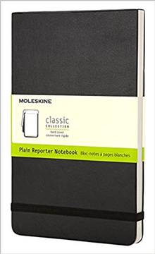 Bloc-notes souple uni Moleskine Classic Reporter 192p. Poche 9x14cm Noir