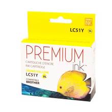 Cartouche compatible Premium Ink Brother LC51YS XL - Jaune - 400 pages
