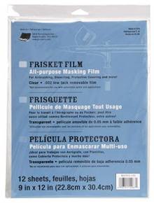 Film à masquer mat Frisket 9x12 - paquet 12