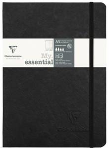 Cahier AGE BAG  dos toilé pointillés ''My Essential'' A5 Noir     793431