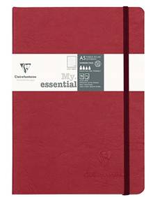 Cahier AGE BAG  dos toilé pointillés ''My Essential''  A5 Rouge        793432