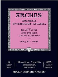 Tablette de papier aquarelle Arches 140lb/300gr 9