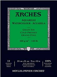 Tablette de papier aquarelle Arches 140lb/300gr 9