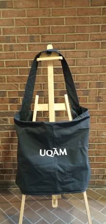 Grand sac réutilisable porte-folio noir UQAM 22’’ x 30’’ 