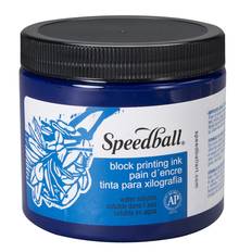 Pain d'encre soluble à l'eau Speedball 473 ml Cyan Process #3726