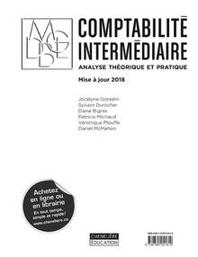 Comptabilité Intermédiaire : Analyse théorique et pratique. Mise à jour 2018