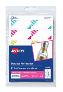 Étiquette multi-usage Avery      pqt de 36    coul. assortis              20279