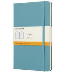 Carnet de notes rigide uni Moleskine Classic 240p. Large 13x21cm bleu récif