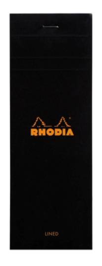 Bloc-notes agrafé ligné   Rhodia   no.8   SHOPPING         Noir    86009