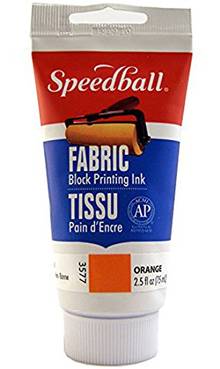 Pain d'encre Speedball pour tissus 75ml Orange #3577