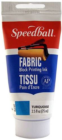 Pain d'encre Speedball pour tissus 75ml Turquoise #3579