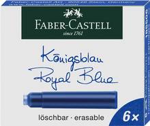 Cartouches d'encre pour plumes fontaines Grip Faber-Castell 6 pcs Bleu royal