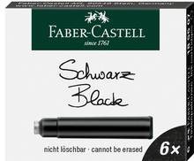 Cartouches d'encre pour plumes fontaines Grip Faber-Castell 6 pcs Noir